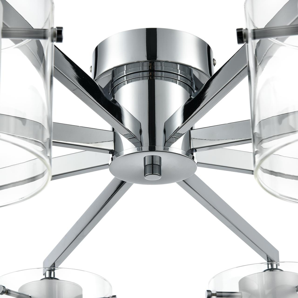 8261/8C MODERNI LN26 135 металл/стекло, хром/прозрачный Люстра потолочная E14 8*40W 220V VERDI