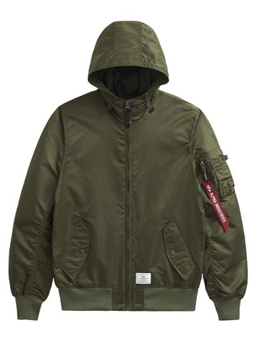 Бомбер Alpha Industries L-2B Hooded Gen II Green (Зелёный)