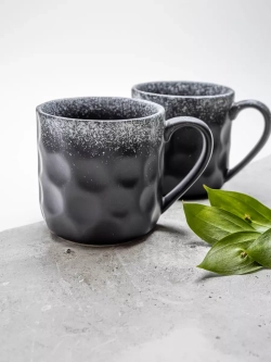 Набор кружек 2 шт, 350мл, Черный песок