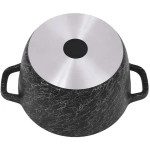 Кастрюля 3,5л «Грация» (черный/серебро) со стеклянной крышкой кчс35а