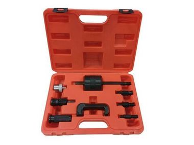 Комплект для снятия дизельных форсунок с обратным молотком и резьбовыми адаптерами, 8пр. (М17х1, М27х1, М12х1.75) в кейсе Forsage F-04A3003