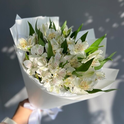 Букет из белой альстромерии