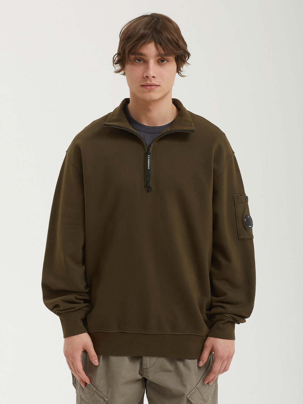 Мужская Толстовка In Brushed Emerized Diagonal Fleece