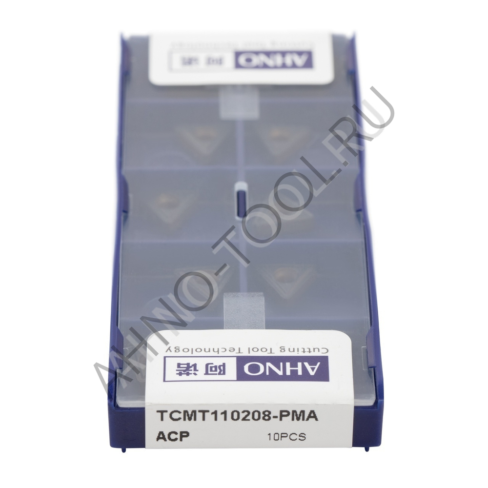 Пластина твердосплавная ISO TCMT110208-PMA ACP20E AHNO по стали, получистовая