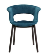 Кресло с обивкой Scab Design Natural Miss B Pop, венге, морская волна