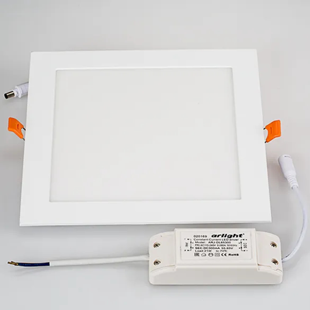 Светильник DL-225x225M-21W Day White (Arlight, IP40 Металл, 3 года) 020136
