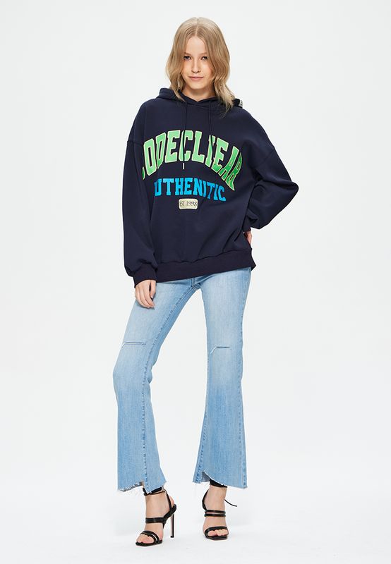 Худи с зеленой надписью