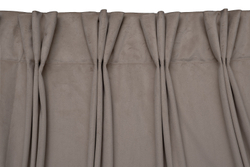 Портьера 300х260 Garda Decor Silkу 5 бежевая на подкладе