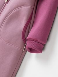 Комбинезон с карманами Колор блок "Орхидея" утепленный