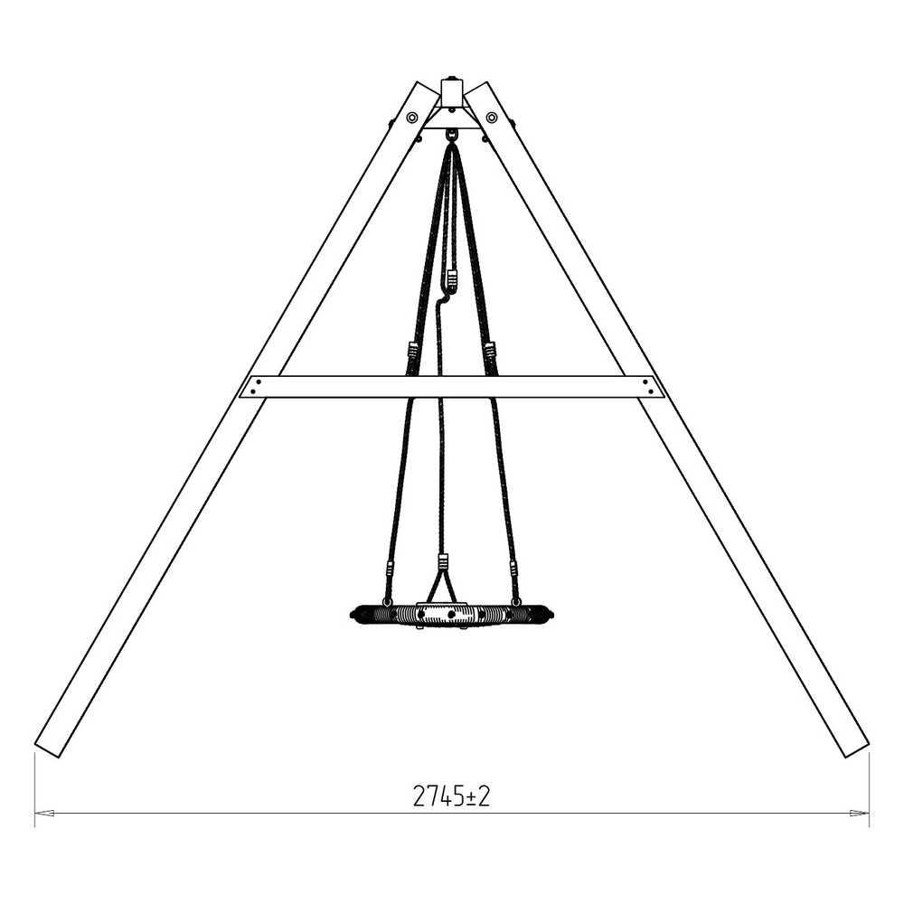 Деревянные качели с качелями гнездо 60 см