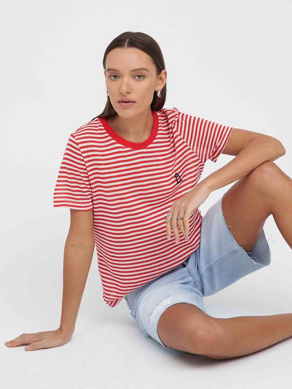 Футболка В Полоску красно-белая - фото 6