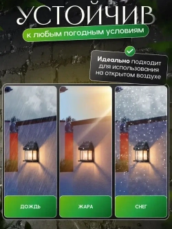Светильник уличный с датчиком движения на солнечной батарее 2 шт
