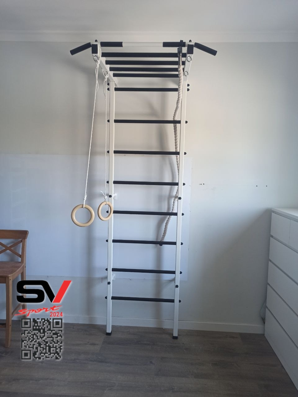 Монтаж шведской стенки Sv Sport в бетонные, кирпичные стены