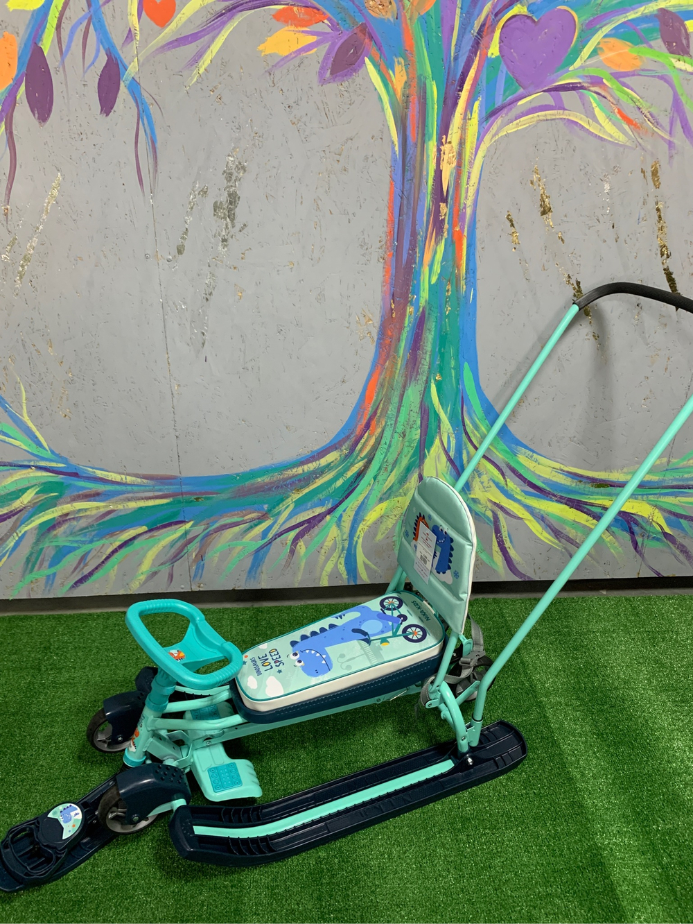 Снегокат «Тимка спорт 6» с динозавриком (арт. ТС6/Д)