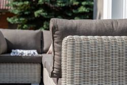 "Лунго" трансформирующаяся лаунж-зона из искусственного ротанга, цвет бежевый