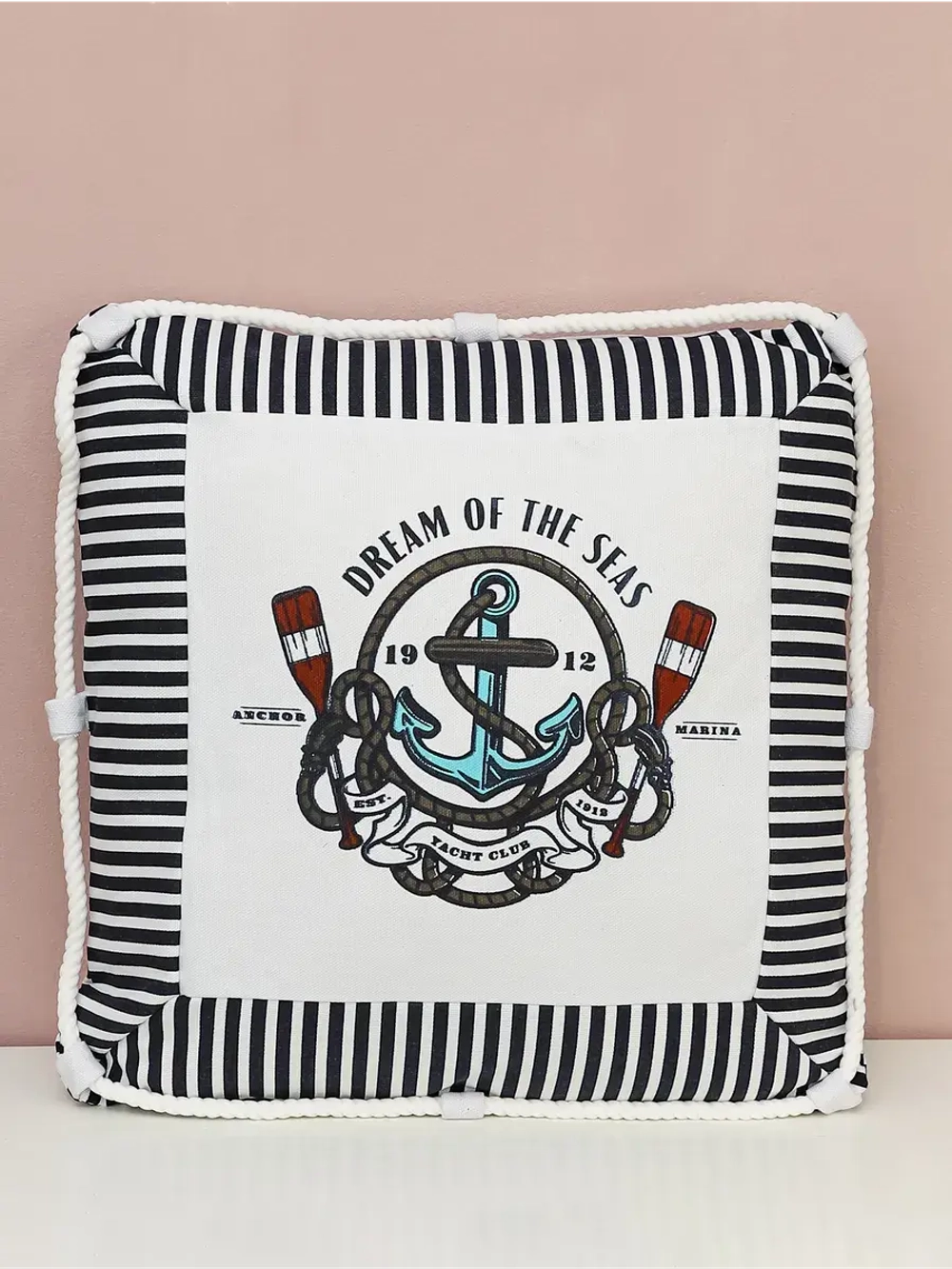 Декоративная подушка в морском стиле 40*40 см