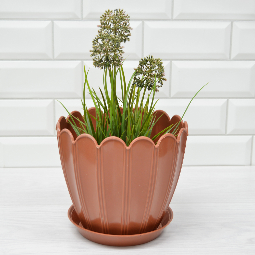 Кашпо Хризантема 3,4л, цвет в ассортименте