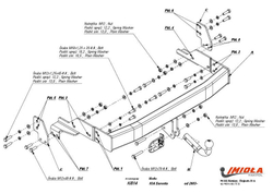 Фаркоп IMIOLA K.014 Kia Sorento 2002-2006(паспорт и сертификат в комплекте)(без электрики)