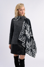 Платок «Тигр Еврейской автономной области. Черный»