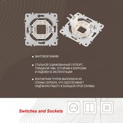 Розетка для вывод кабеля без рамки Arte Milano am-202 202.49-1.black