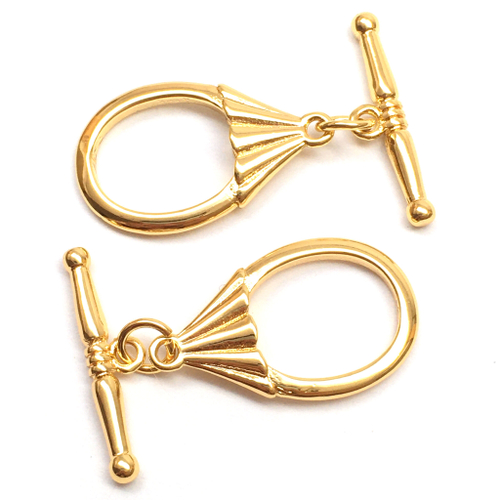 Замок тогл 22х13 мм, позолота