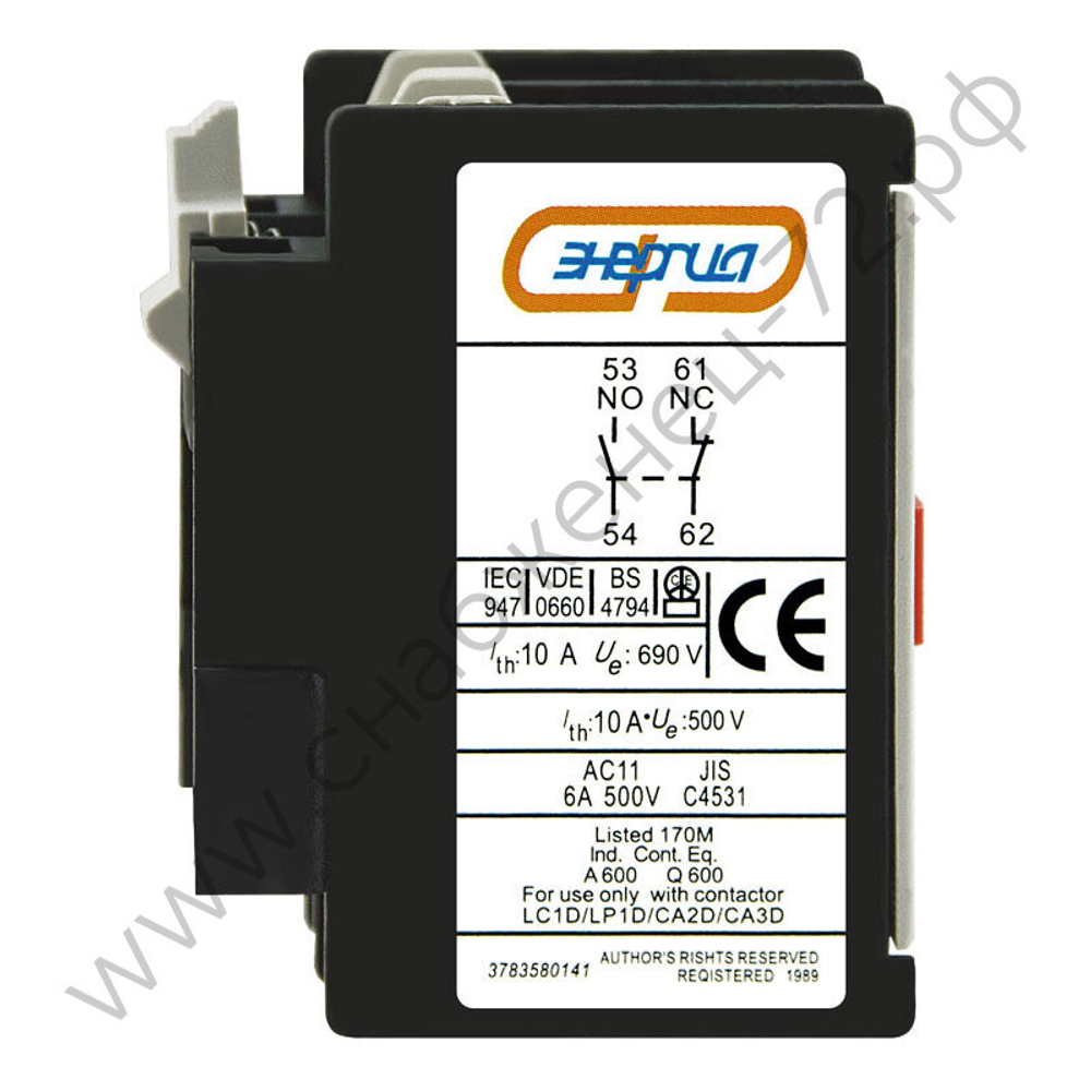 Блоки дополнительных контактов Энергия LA1-DN для контакторов КМИ