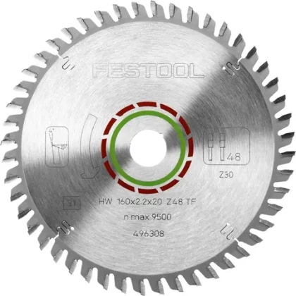 Пильный диск специальный для ламината 160x2,2x20 TF48 FESTOOL 496308