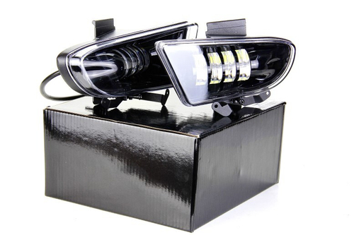 Фара п/туман. Hyundai Accent / 7 LED 6000K встраиваемая (2 шт) (ALEON)