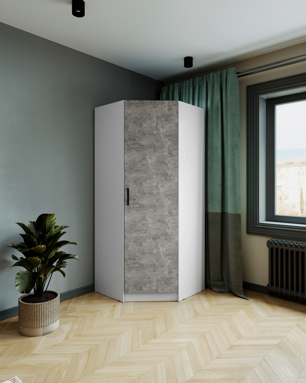 Шкаф угловой Ларс скос (МБ3)