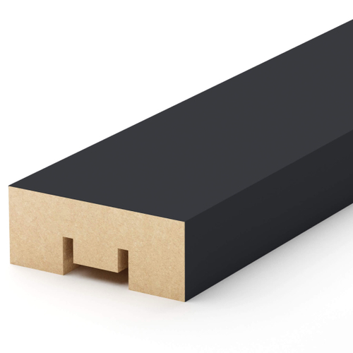 Интерьерная рейка МДФ STELLA Бриона Black Edition 16*40*2700 (уп.8шт.)