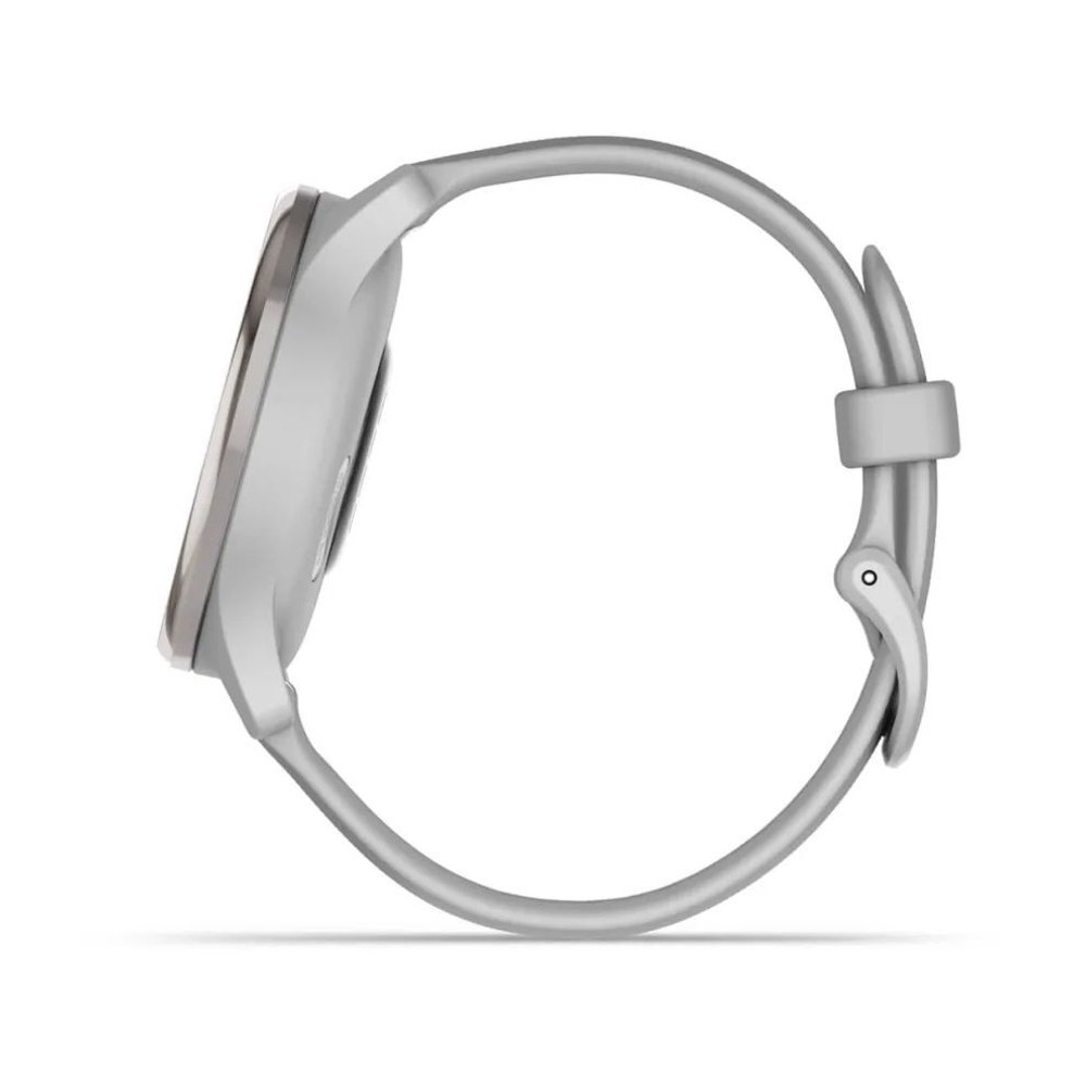Часы Garmin Vivomove Trend, Mist Gray, Silicone, WW серебристый безель, серый ремешок, 010-02665-03