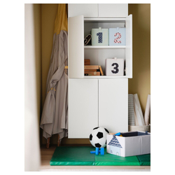 IKEA BARNDRÖM  (ИКЕА БАРНДРÖМ)  -  Коробка, 3 шт, зеленый синий/бежевый, 17x27x17 см