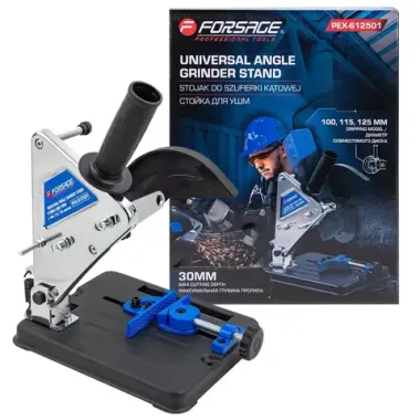 Стойка для УШМ (Ø100,115,125мм, высота 260мм, ход зажима 0-75мм, размер стола 240х190мм, глубина пропила 30мм) Forsage F-PEX-612501