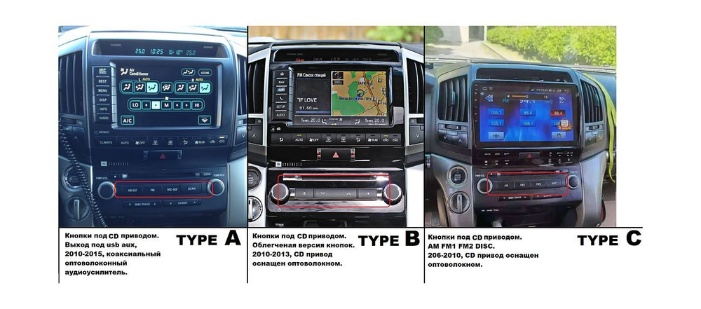 установочный комплект TOYOTA Land Cruiser 200 2007-2015 top, рамка + проводка KB-SF-1620-3