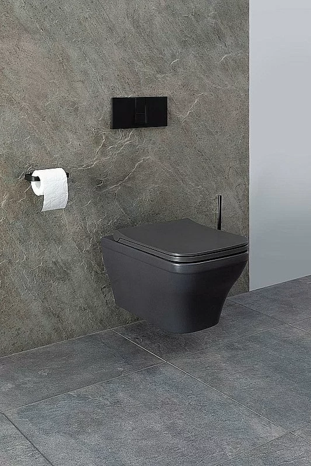 Унитаз подвесной Allen Brau Infinity 2 4.21011.AN антрацит матовый, безободковый