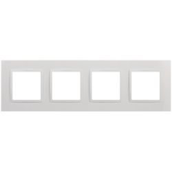 Рамка для розеток и выключателей ЭРА Elegance 14-5014-01 Classic, на 4 поста, белый