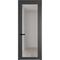 Алюминиевая дверь 1AGP серая ночь стекло матовое