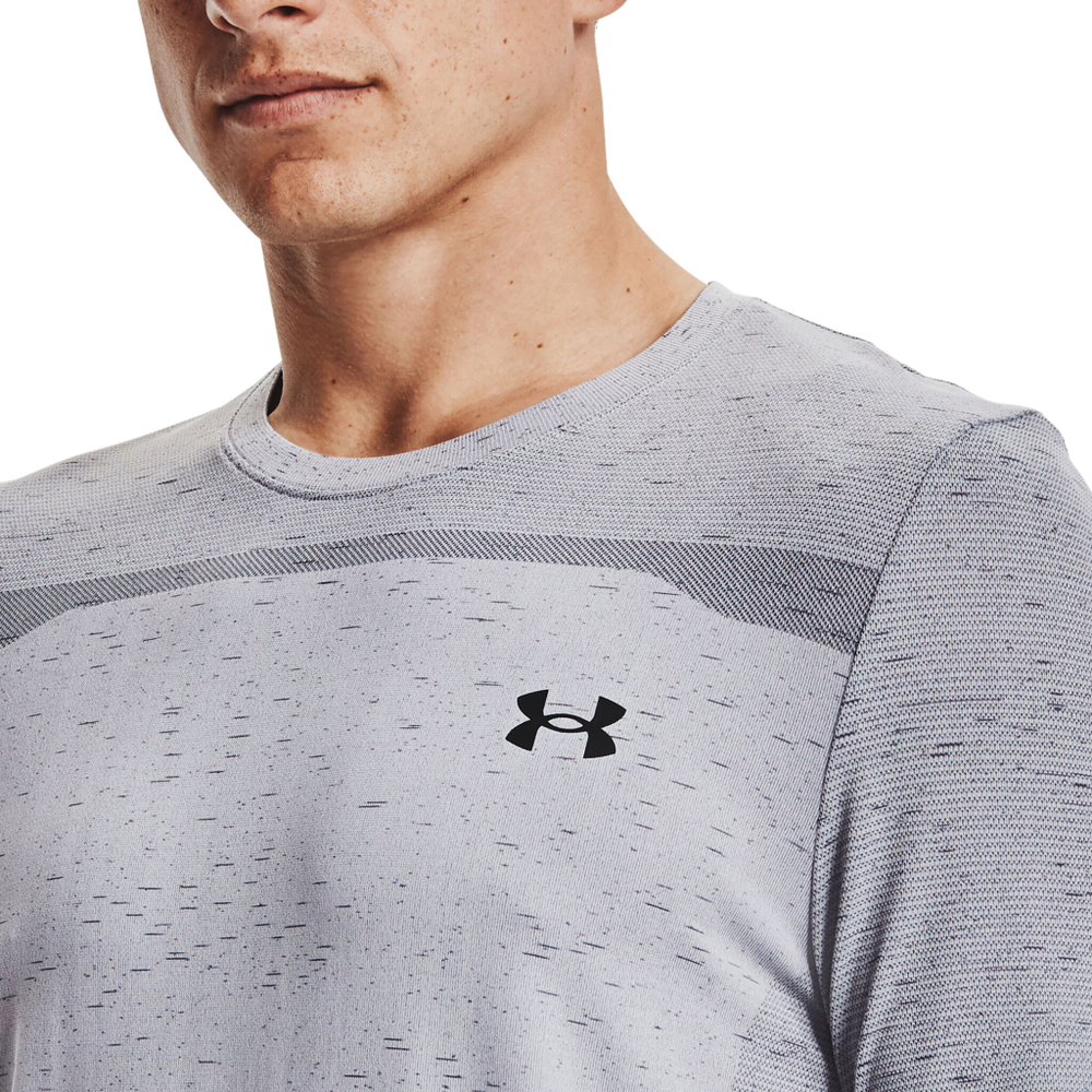Мужское теннисное поло Under Armour Seamless T-Shirt Men - Grey, Black