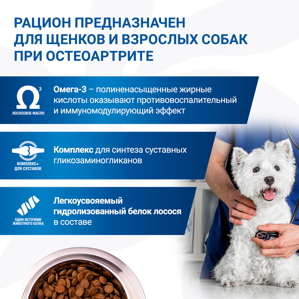 Корм для собак и щенков Monge VetSolution Dog Joint Mobility Джоинт Мобилити при заболеваниях суставов 12 кг