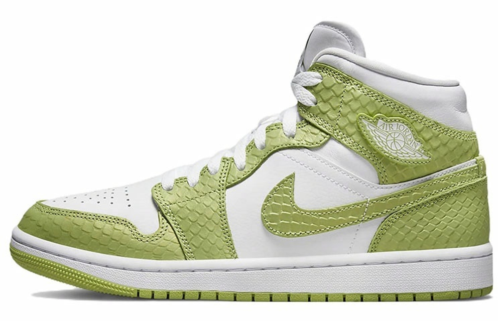 Кроссовки Jordan Air Jordan 1 Mid Se V2 "Green Python" (Женская размерная сетка)