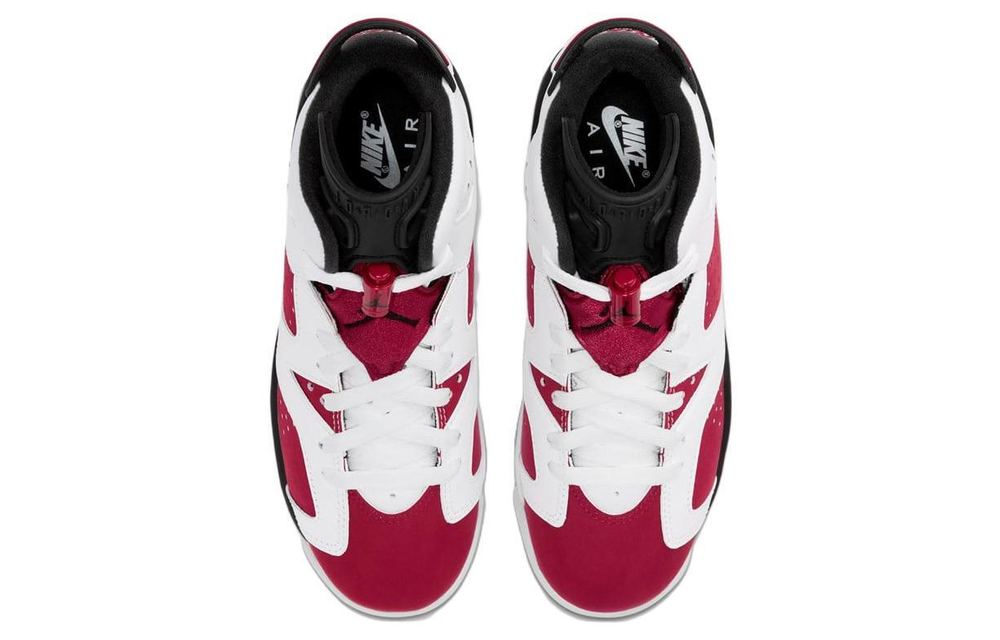 Jordan Air Jordan 6 Retro "Carmine" Rouge high-top retro basketball shoes GS White red 2021 replica