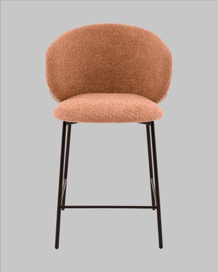Стул полубарный Блейз букле терракотовый