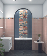 Плитка настенная Kerama Marazzi Аккорд 8.5x28.5см 0.97м2 цвет светло-розовый