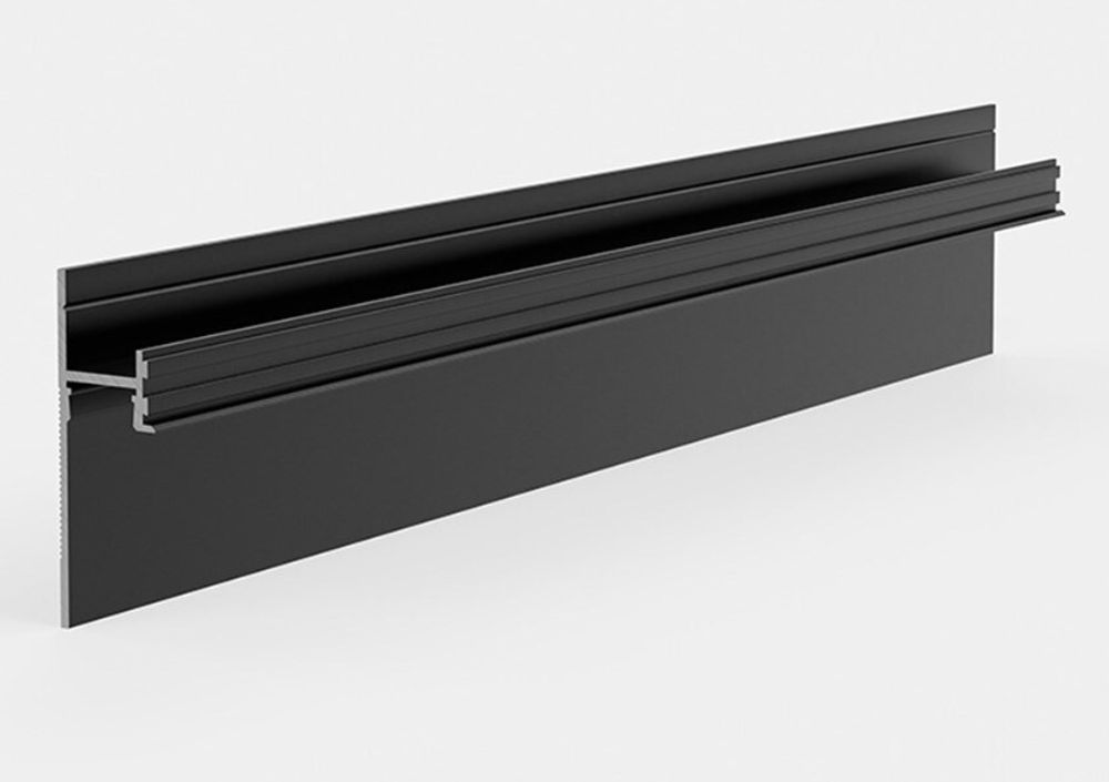 Теневой плинтус скрытого монтажа Pro Design 7209 черный, 2700x17,5x52 мм