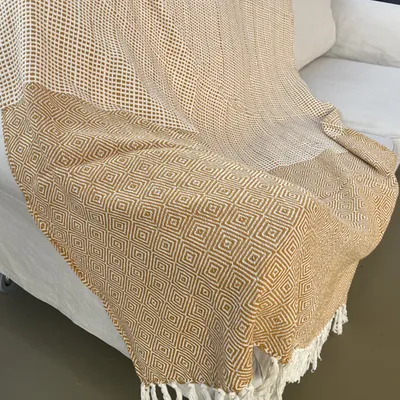 Плед с кисточками