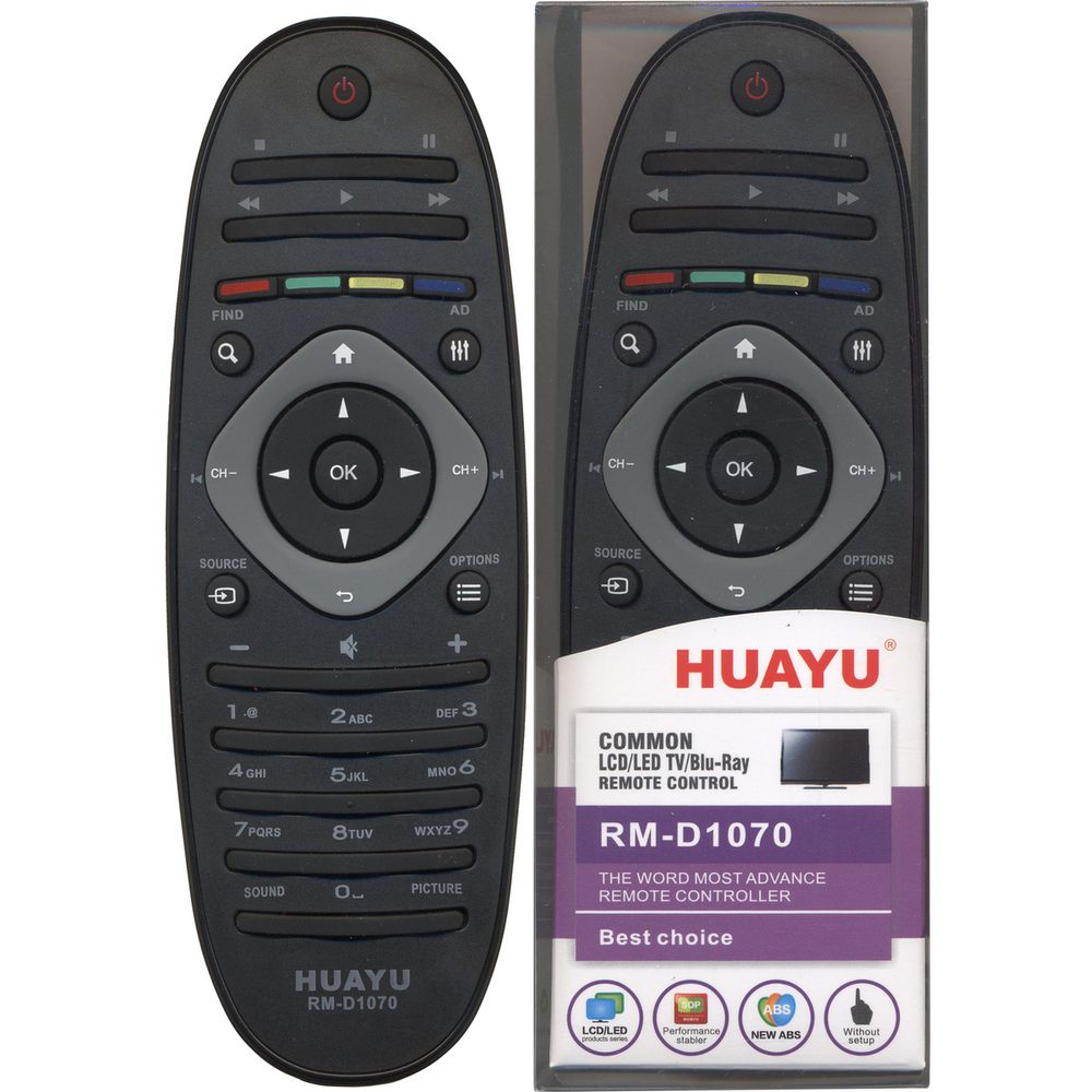 ПУЛЬТ ДЛЯ PHILIPS HUAYU RM-D1070 УНИВЕРСАЛЬНЫЙ