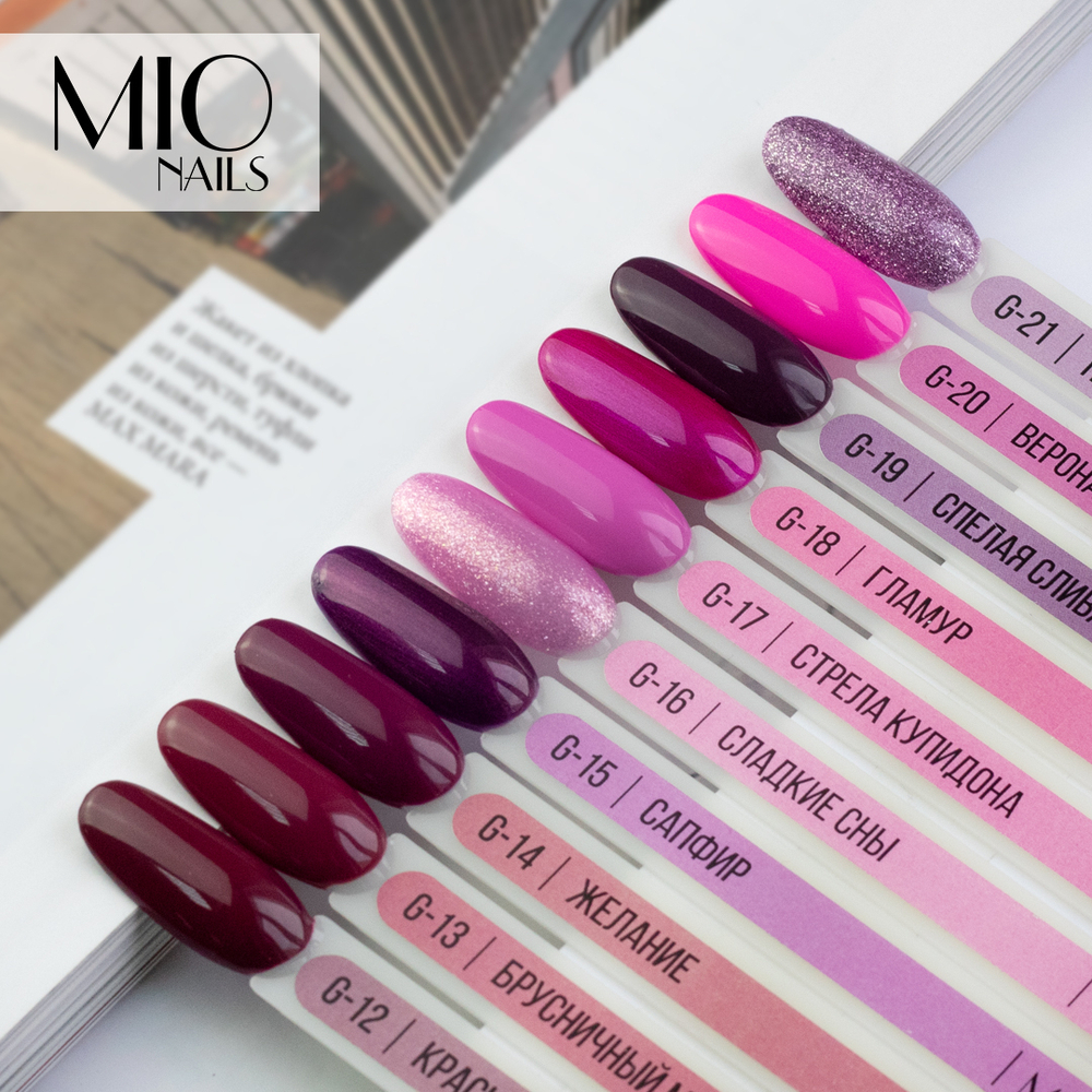 Гель-лак MIO NAILS G-19. Спелая слива, 8мл.