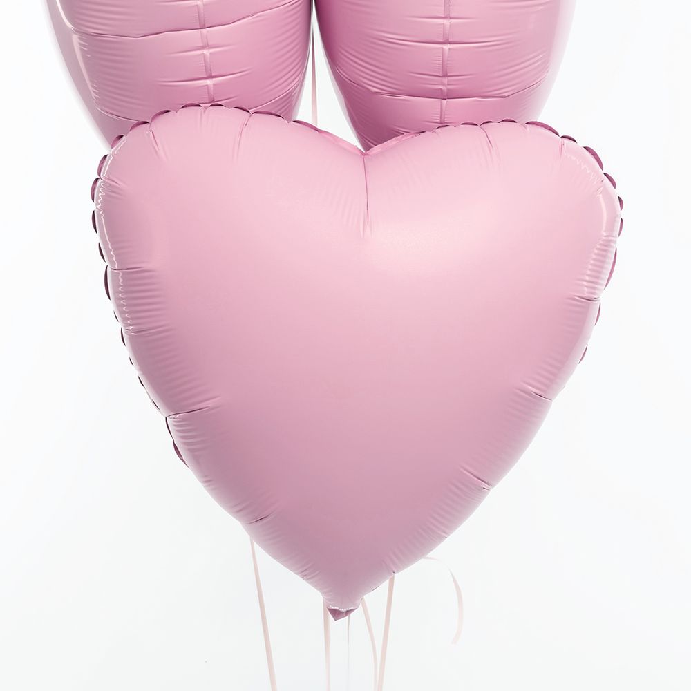 Ag Шар Сердце 19''/46 см, Flamingo фламинго сатин (БГ-15) 