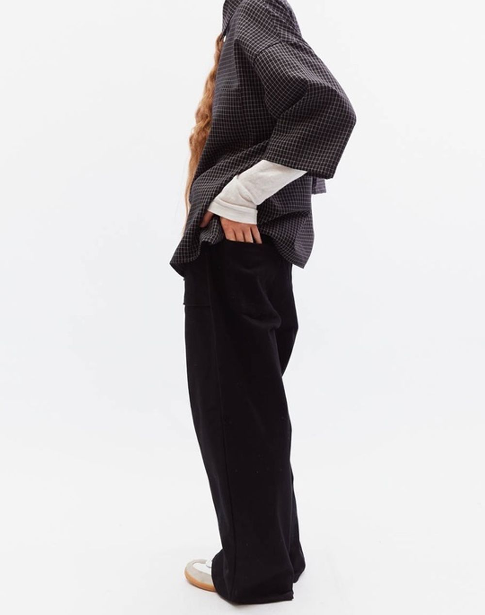 Брюки БИЧ широкие хлопковые черные