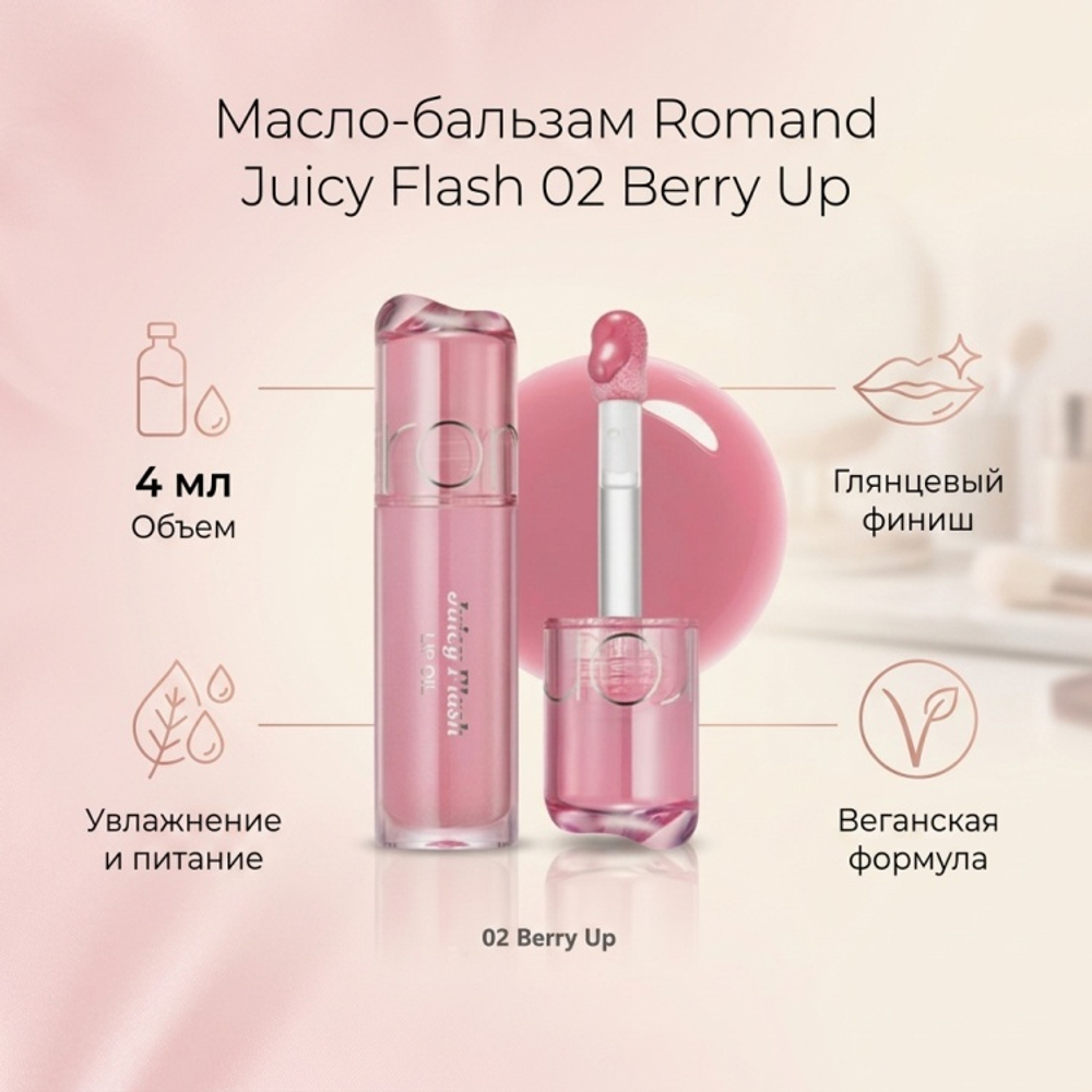 Rom&nd Juisy Flash Lip Oil 02 Масло для губ